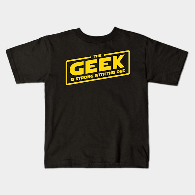 The Geek is Strong Kids T-Shirt by BignellArt